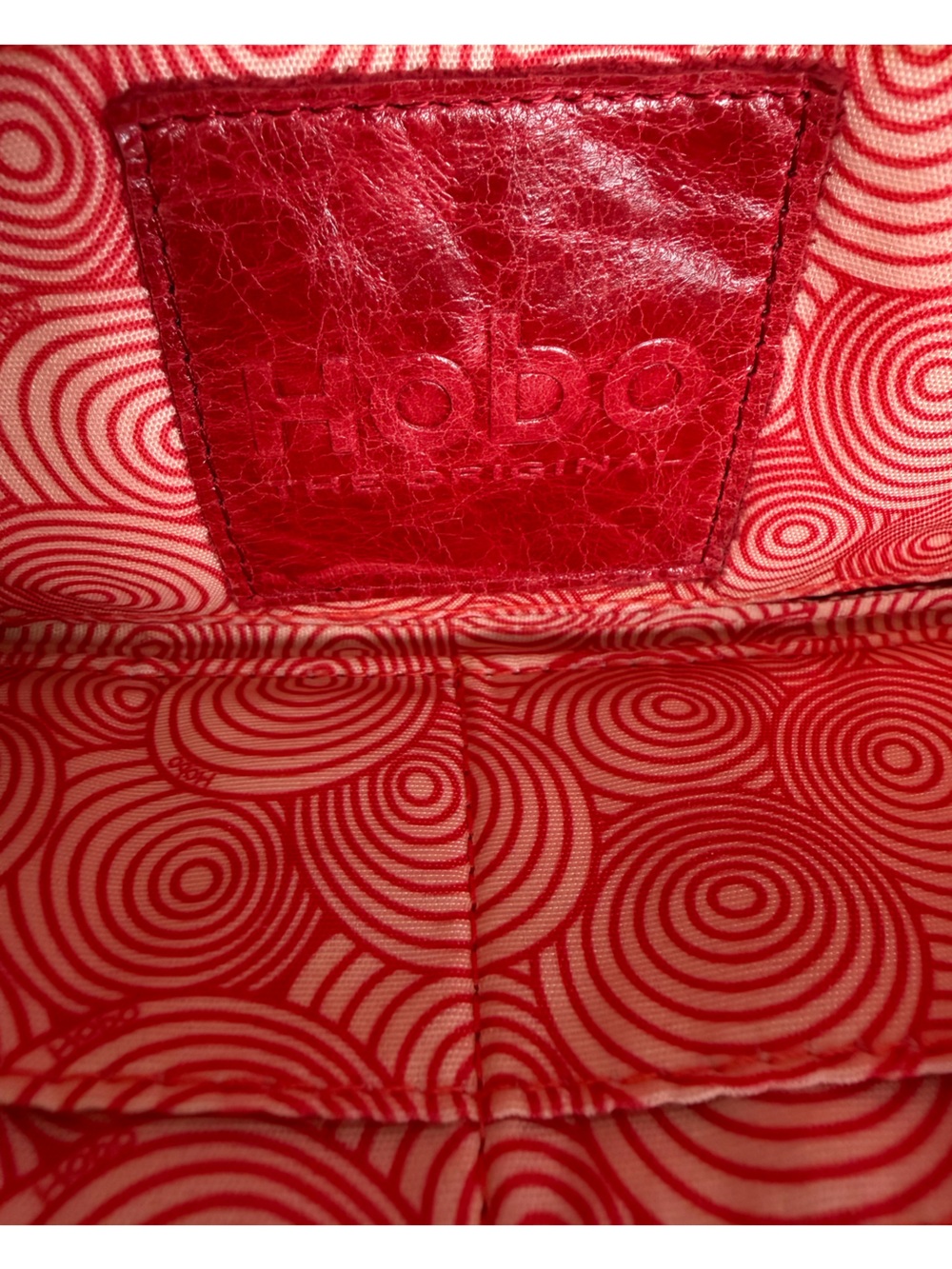 Red leather Hobo crossbody - Picture 3 of 10